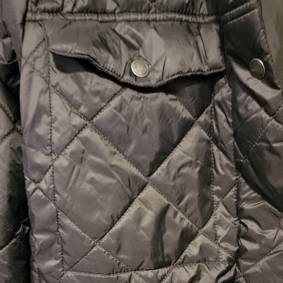 Natural Reflections Charcoal Quilted Puffer Coat - Picture 4 of 6